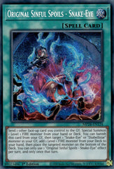 Original Sinful Spoils - Snake-Eye [MP24-EN124] Prismatic Secret Rare | Exor Games Bridgewater