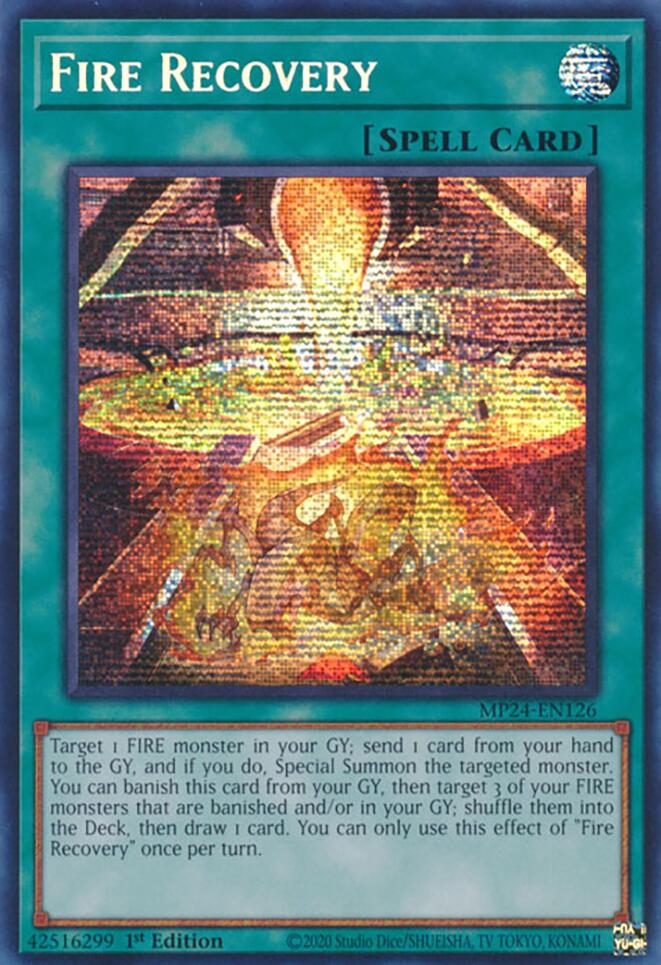 Fire Recovery [MP24-EN126] Prismatic Secret Rare | Exor Games Bridgewater