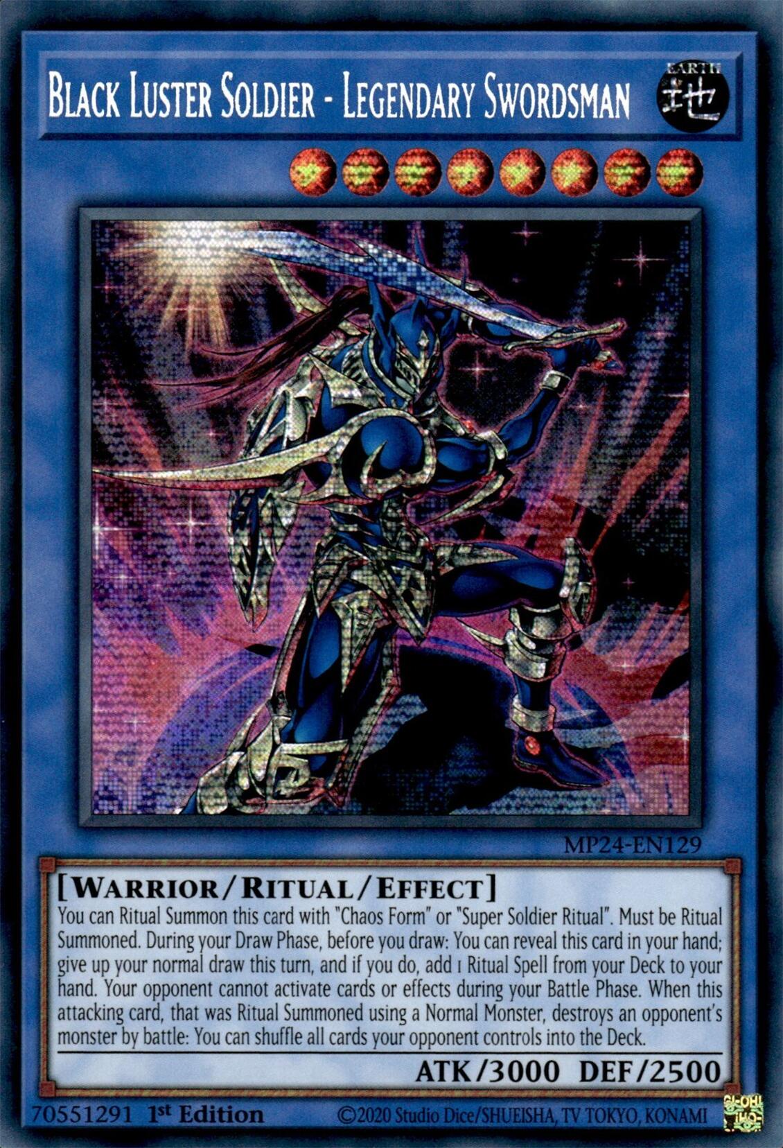 Black Luster Soldier - Legendary Swordsman [MP24-EN129] Prismatic Secret Rare | Exor Games Bridgewater