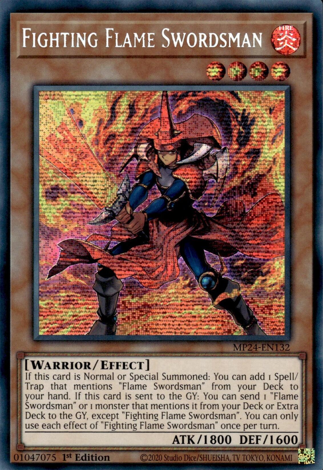 Fighting Flame Swordsman [MP24-EN132] Prismatic Secret Rare | Exor Games Bridgewater