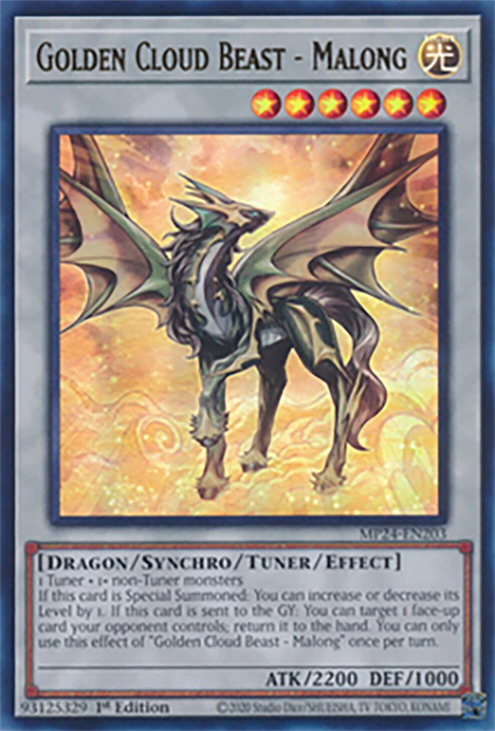 Golden Cloud Beast - Malong [MP24-EN203] Ultra Rare | Exor Games Bridgewater