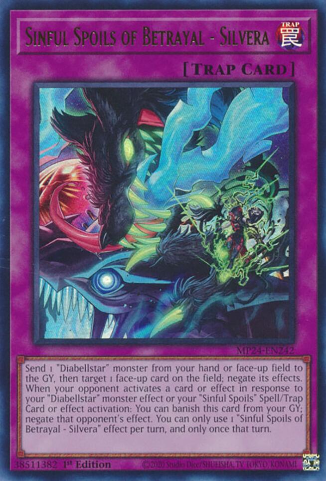Sinful Spoils of Betrayal - Silvera [MP24-EN242] Ultra Rare | Exor Games Bridgewater