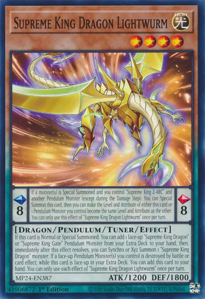 Supreme King Dragon Lightwurm [MP24-EN387] Common | Exor Games Bridgewater