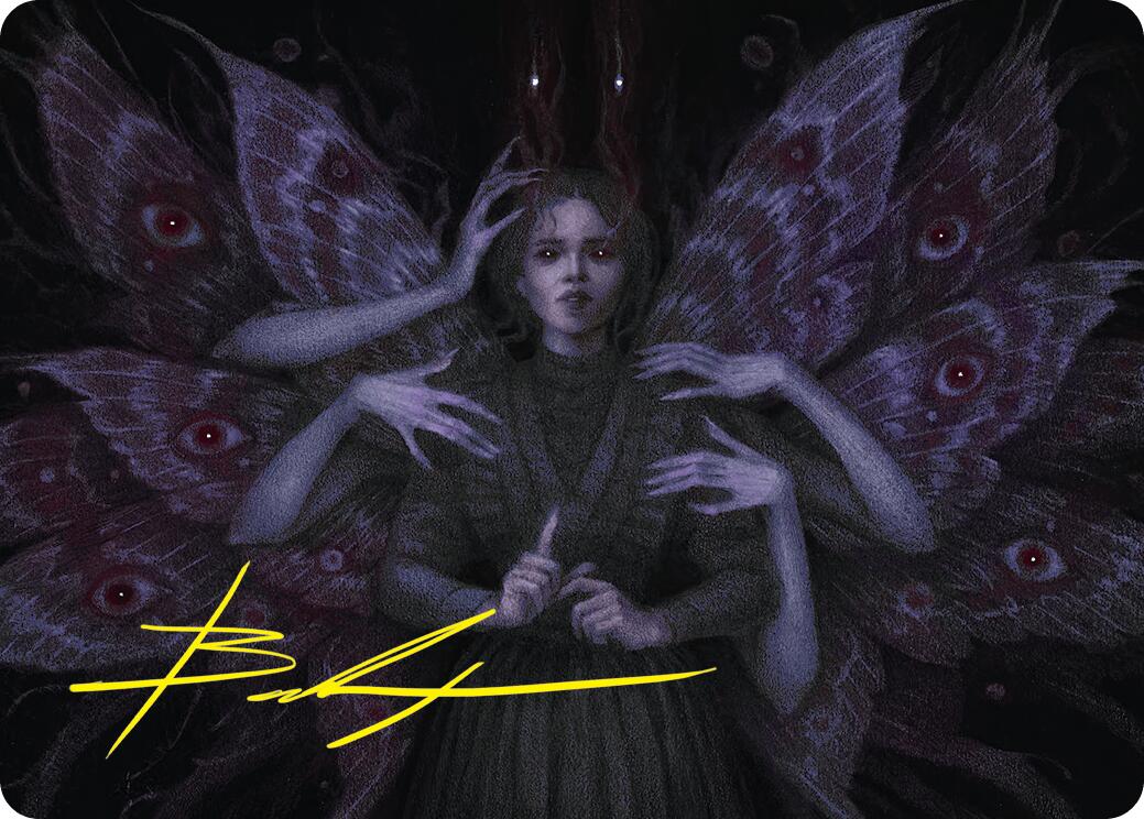 Demonic Counsel Art Card (7/54) (Gold-Stamped Signature) [Duskmourn: House of Horror Art Series] | Exor Games Bridgewater