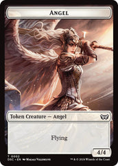 Angel // Glimmer Double-Sided Token [Duskmourn: House of Horror Commander Tokens] | Exor Games Bridgewater