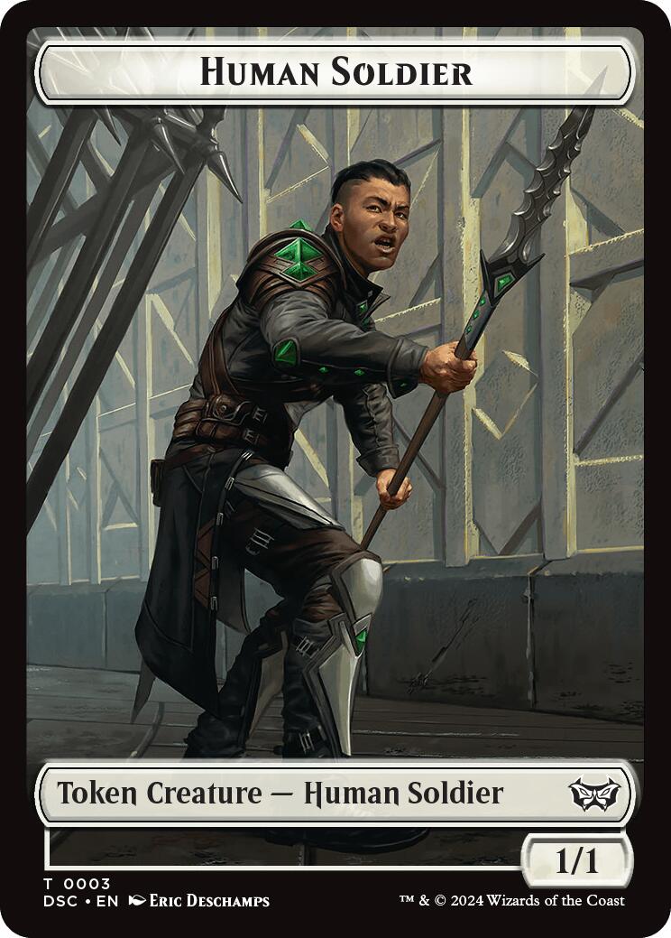 Human Soldier // Scarecrow Double-Sided Token [Duskmourn: House of Horror Commander Tokens] | Exor Games Bridgewater