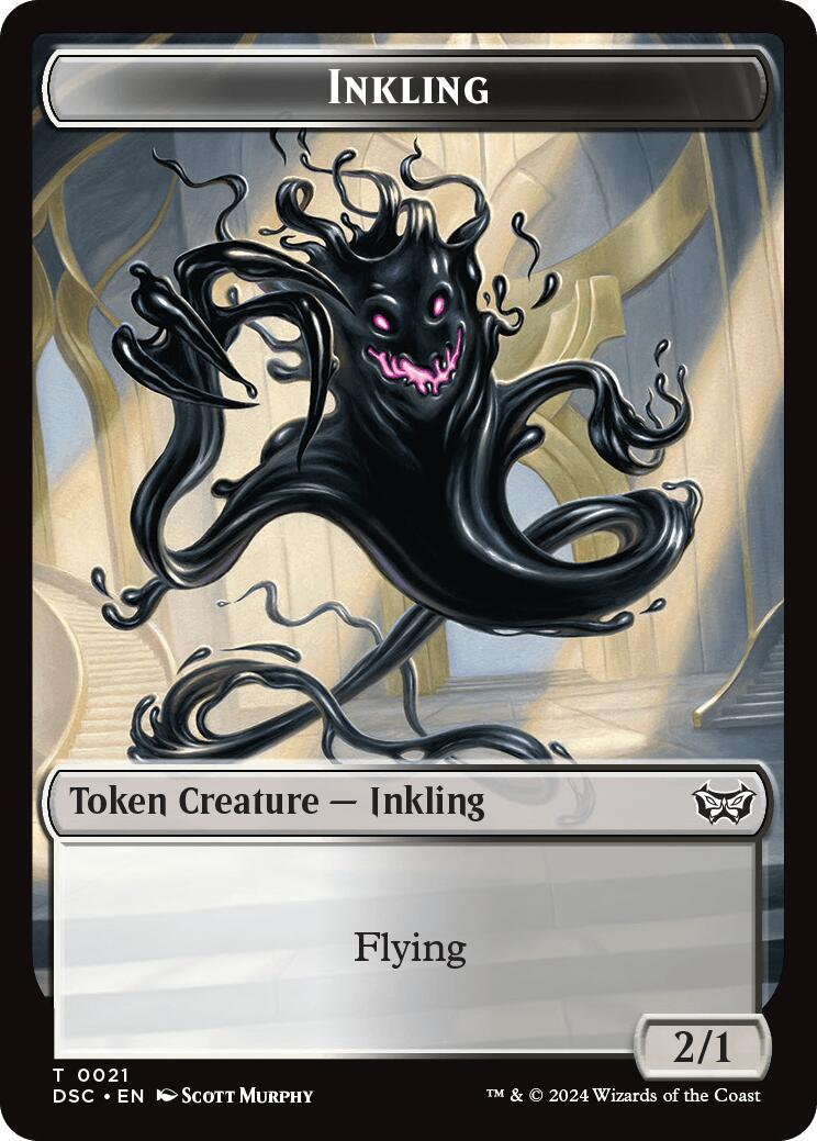 Inkling // Scarecrow Double-Sided Token [Duskmourn: House of Horror Commander Tokens] | Exor Games Bridgewater