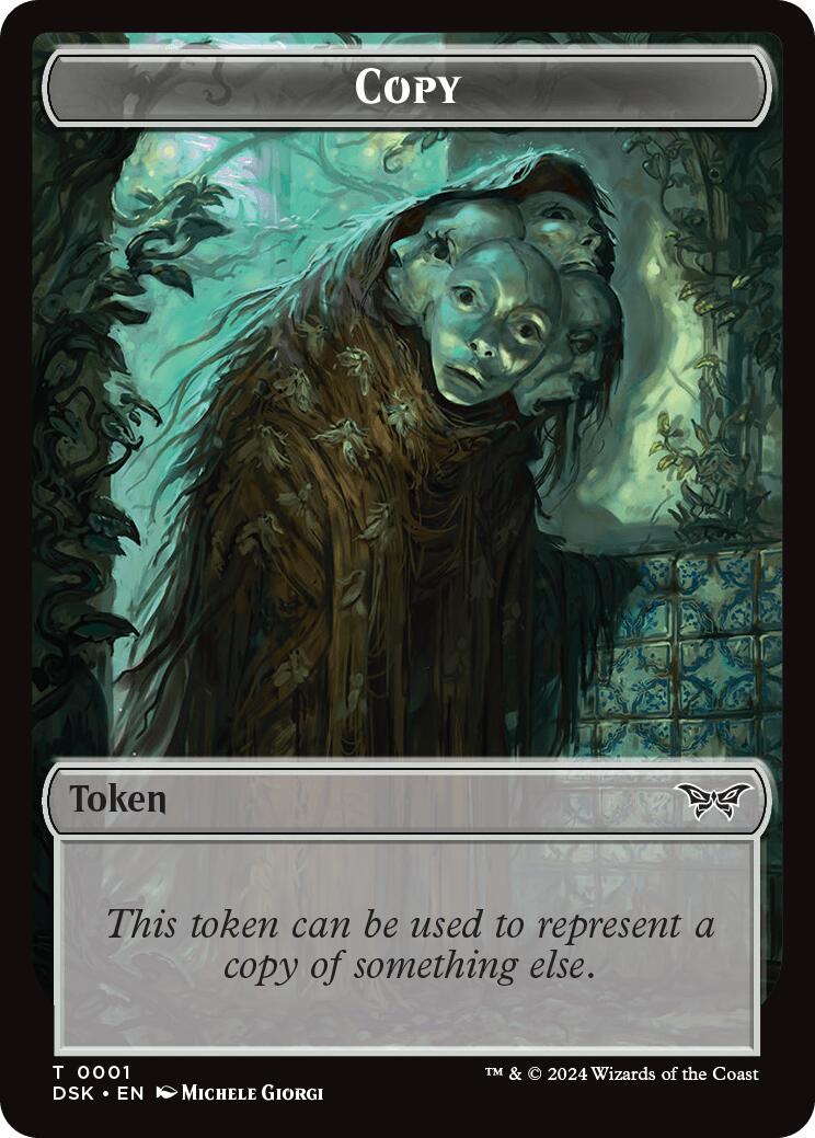 Shark // Copy Double-Sided Token [Duskmourn: House of Horror Commander Tokens] | Exor Games Bridgewater