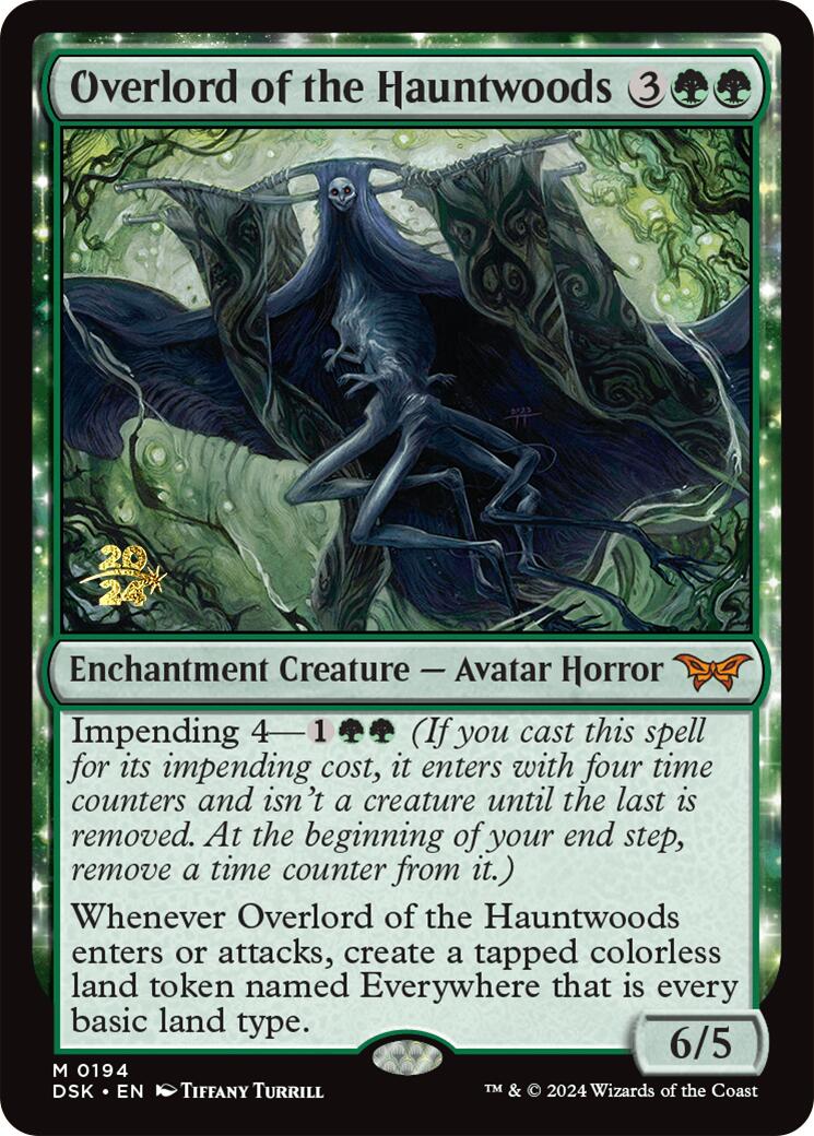 Overlord of the Hauntwoods [Duskmourn: House of Horror Prerelease Promos] | Exor Games Bridgewater