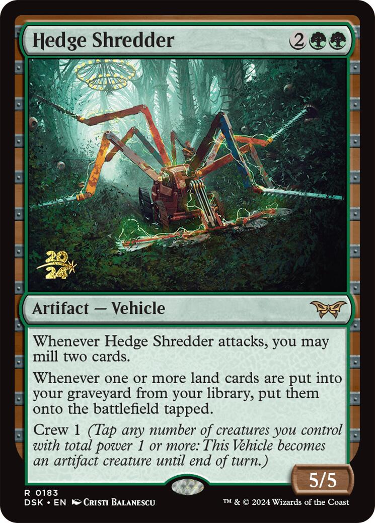 Hedge Shredder [Duskmourn: House of Horror Prerelease Promos] | Exor Games Bridgewater