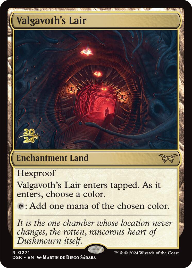 Valgavoth's Lair [Duskmourn: House of Horror Prerelease Promos] | Exor Games Bridgewater