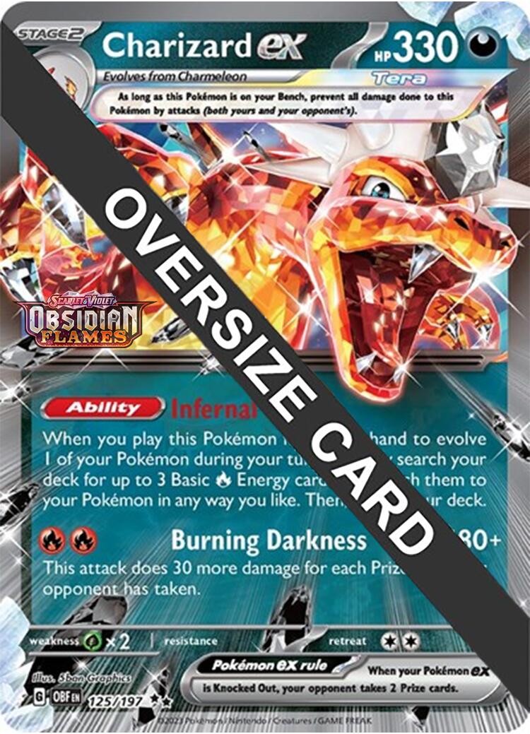 Charizard ex (125/197 - Jumbo Card) [Scarlet & Violet: Obsidian Flames] | Exor Games Bridgewater