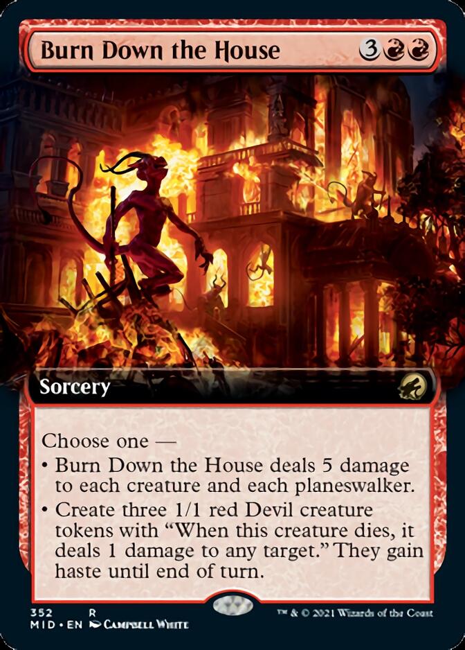 Burn Down the House (Extended Art) [Innistrad: Midnight Hunt] | Exor Games Bridgewater