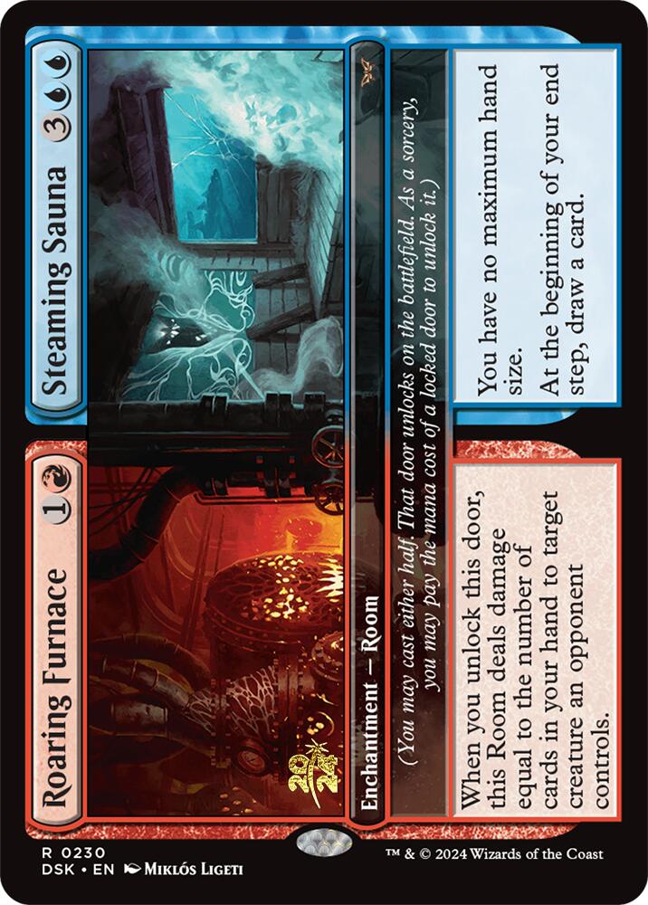 Roaring Furnace // Steaming Sauna [Duskmourn: House of Horror Prerelease Promos] | Exor Games Bridgewater