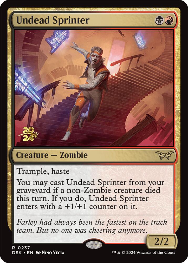 Undead Sprinter [Duskmourn: House of Horror Prerelease Promos] | Exor Games Bridgewater