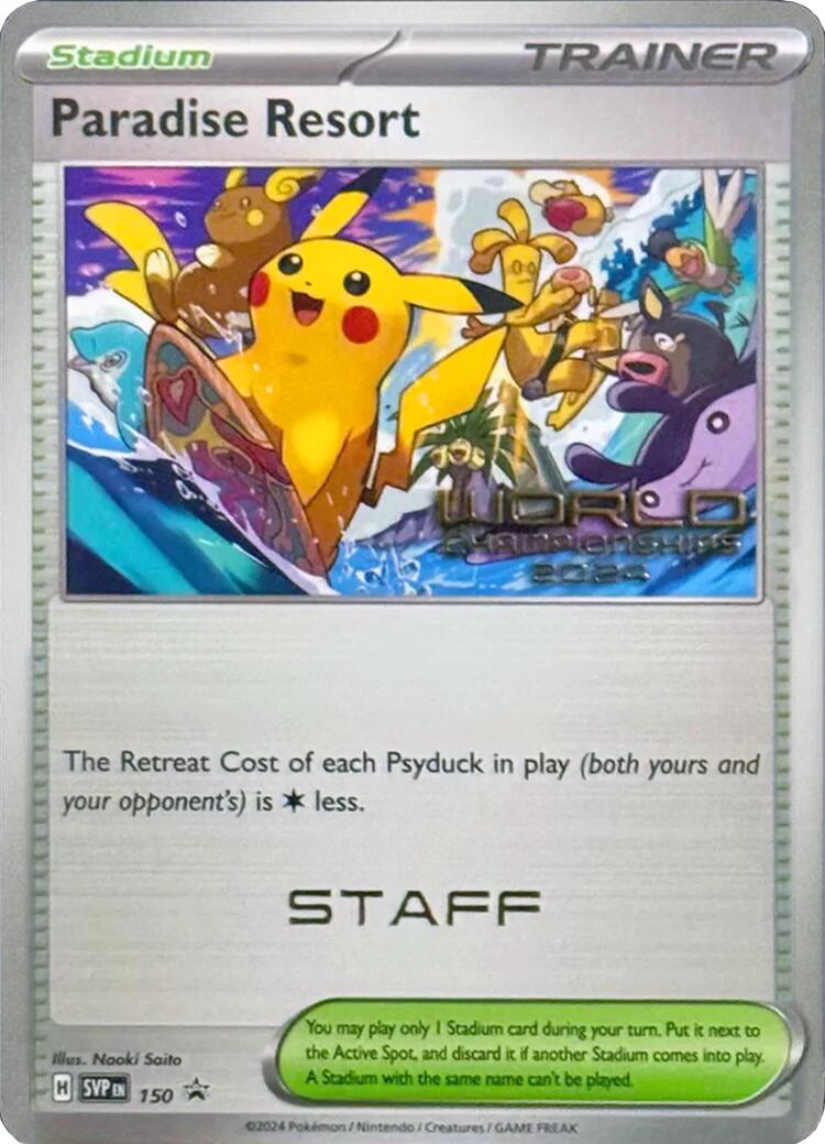 Paradise Resort (150) (World Championships 2024) (Staff) [Scarlet & Violet: Black Star Promos] | Exor Games Bridgewater