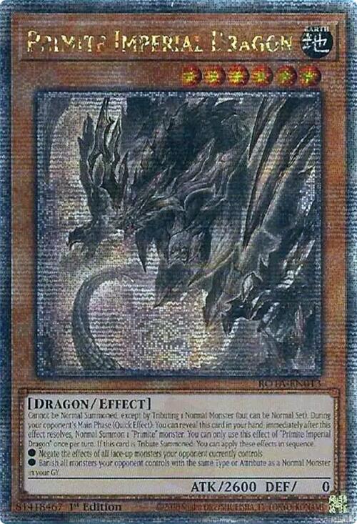 Primite Imperial Dragon (Quarter Century Secret Rare) [ROTA-EN013] Quarter Century Secret Rare | Exor Games Bridgewater