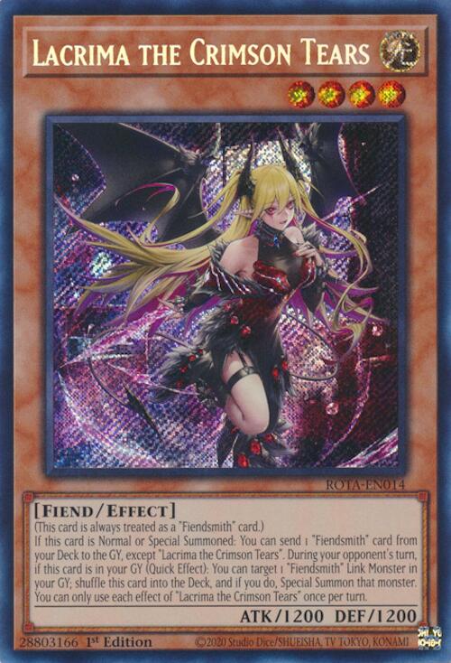 Lacrima the Crimson Tears [ROTA-EN014] Secret Rare | Exor Games Bridgewater