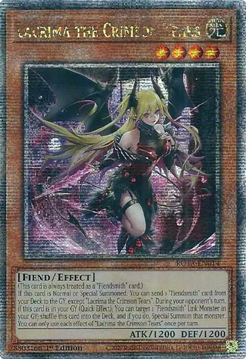 Lacrima the Crimson Tears (Quarter Century Secret Rare) [ROTA-EN014] Quarter Century Secret Rare | Exor Games Bridgewater