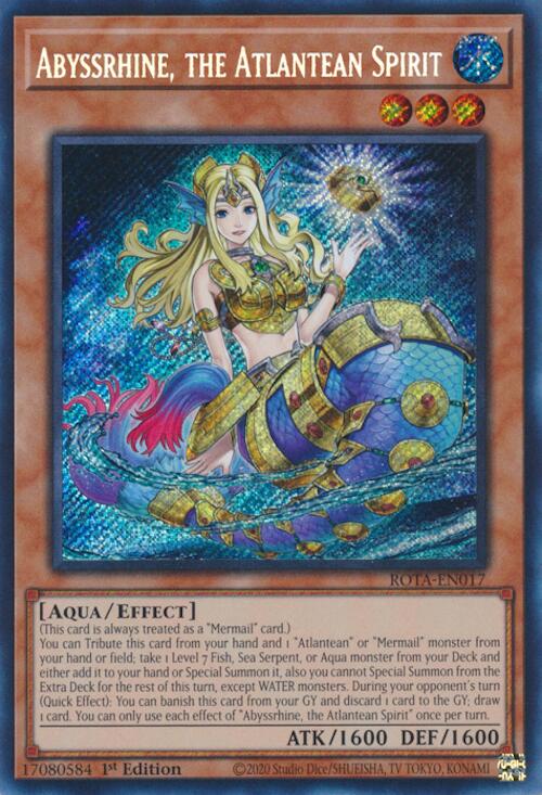 Abyssrhine, the Atlantean Spirit [ROTA-EN017] Secret Rare | Exor Games Bridgewater