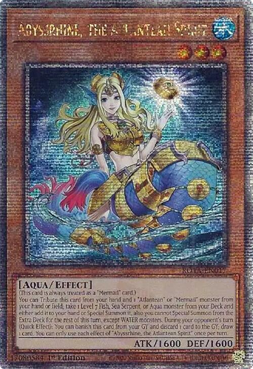 Abyssrhine, the Atlantean Spirit (Quarter Century Secret Rare) [ROTA-EN017] Quarter Century Secret Rare | Exor Games Bridgewater