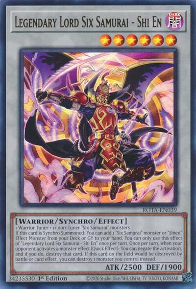 Legendary Lord Six Samurai - Shi En [ROTA-EN039] Ultra Rare | Exor Games Bridgewater