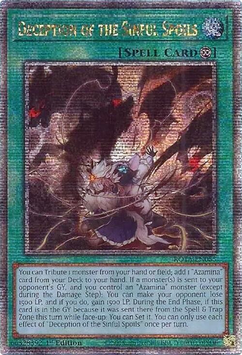 Deception of the Sinful Spoils (Quarter Century Secret Rare) [ROTA-EN055] Quarter Century Secret Rare | Exor Games Bridgewater