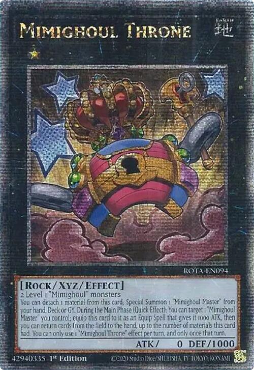 Mimighoul Throne (Quarter Century Secret Rare) [ROTA-EN094] Quarter Century Secret Rare | Exor Games Bridgewater