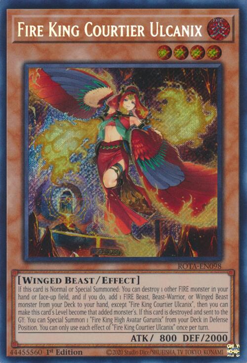 Fire King Courtier Ulcanix [ROTA-EN098] Secret Rare | Exor Games Bridgewater