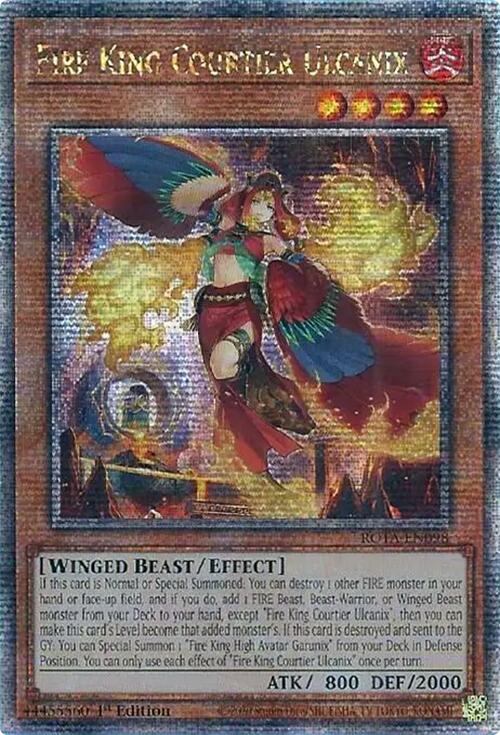 Fire King Courtier Ulcanix (Quarter Century Secret Rare) [ROTA-EN098] Quarter Century Secret Rare | Exor Games Bridgewater