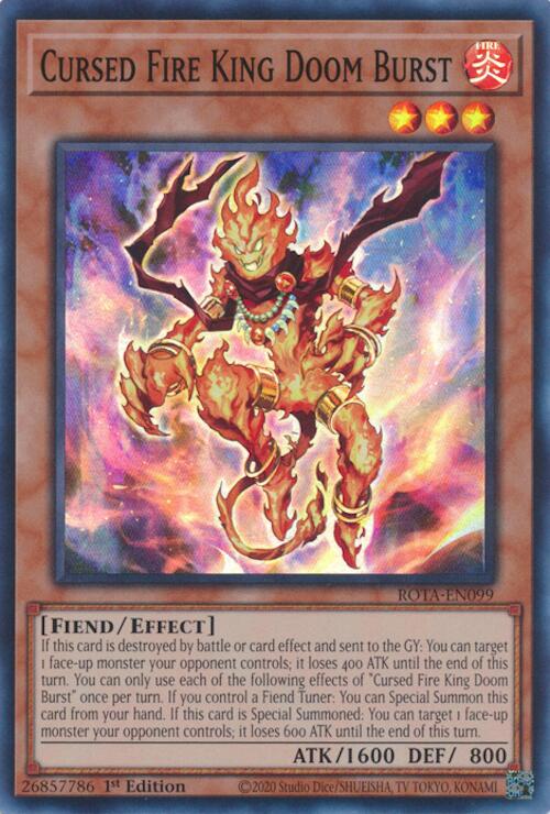 Cursed Fire King Doom Burst [ROTA-EN099] Super Rare | Exor Games Bridgewater