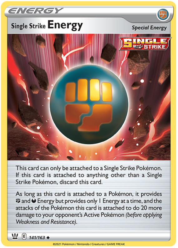 Single Strike Energy (141/163) [Sword & Shield: Battle Styles] | Exor Games Bridgewater