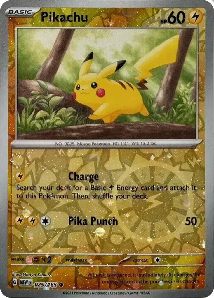 Pikachu (025/165) (Cosmos Holo) (Costco Exclusive) [Miscellaneous Cards] | Exor Games Bridgewater