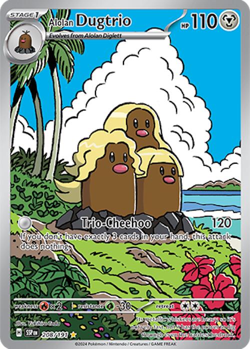 Alolan Dugtrio (208/191) [Scarlet & Violet: Surging Sparks] | Exor Games Bridgewater