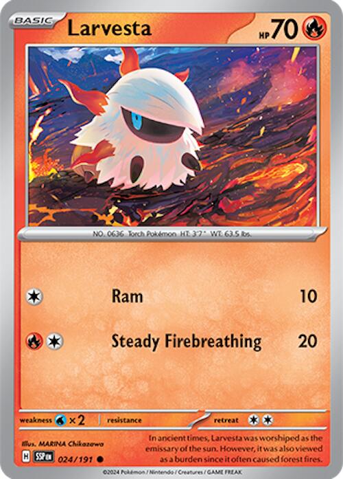 Larvesta (024/191) [Scarlet & Violet: Surging Sparks] | Exor Games Bridgewater