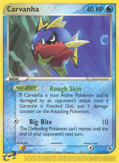 Carvanha (51/109) [EX: Ruby & Sapphire] | Exor Games Bridgewater