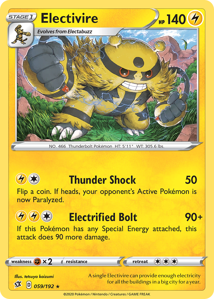 Electivire (059/192) [Sword & Shield: Rebel Clash] | Exor Games Bridgewater