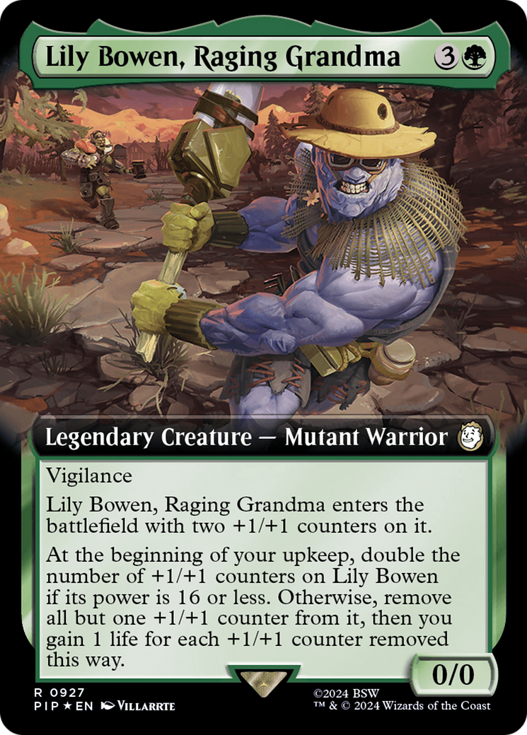 Lily Bowen, Raging Grandma (Extended Art) (Surge Foil) [Fallout] | Exor Games Bridgewater