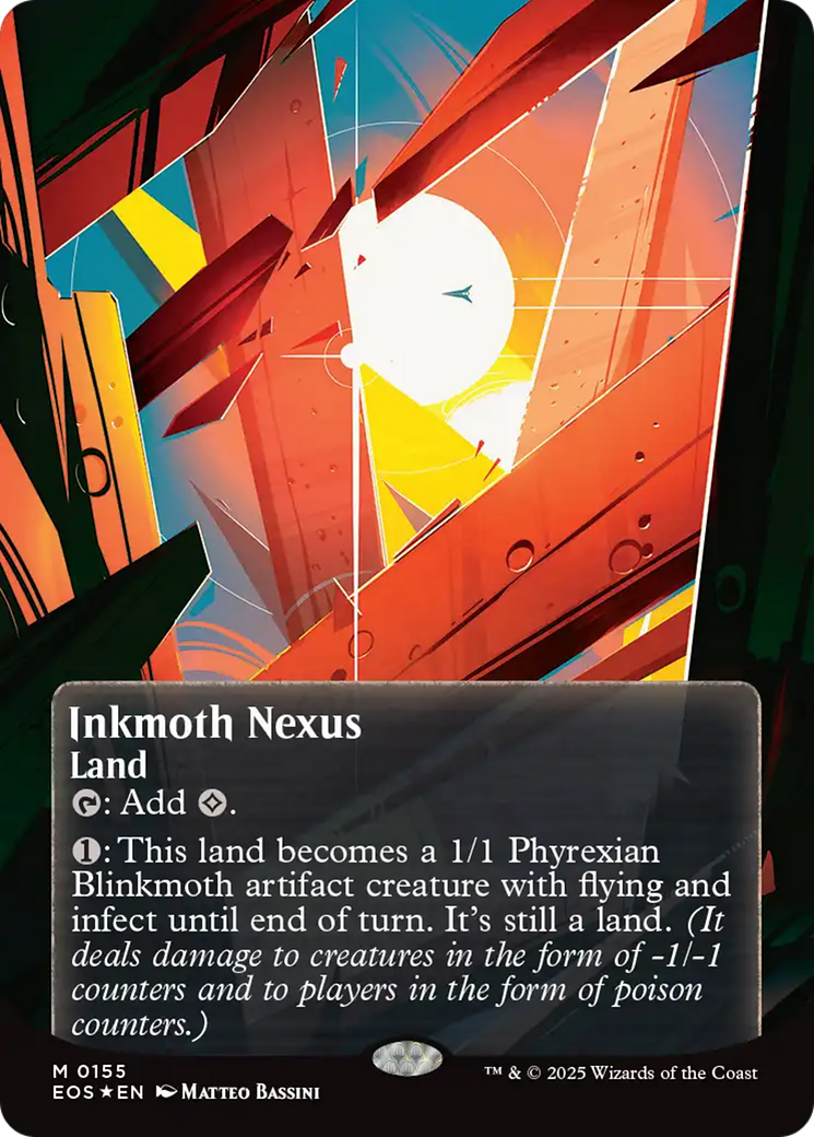 Inkmoth Nexus (0155) (Borderless) (Galaxy Foil) [Edge of Eternities: Stellar Sights] | Exor Games Bridgewater