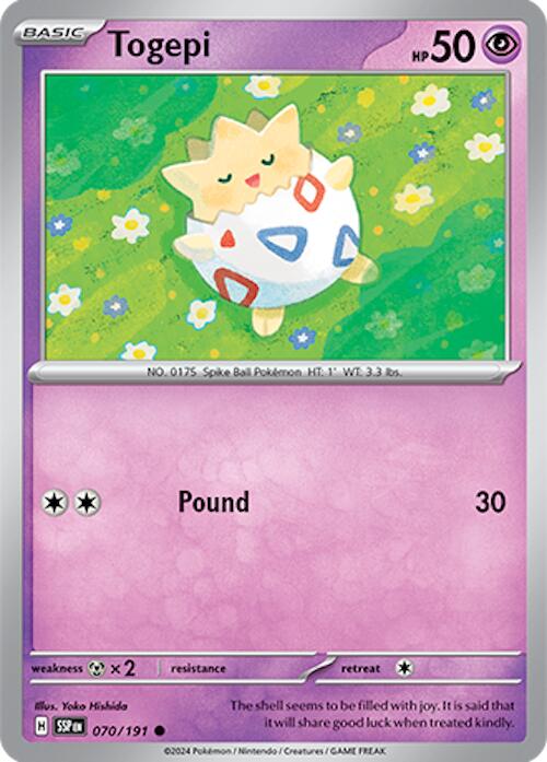 Togepi (070/191) [Scarlet & Violet: Surging Sparks] | Exor Games Bridgewater