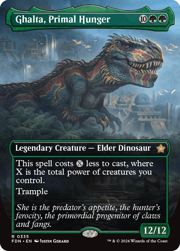 Ghalta, Primal Hunger (Borderless) [Foundations] | Exor Games Bridgewater
