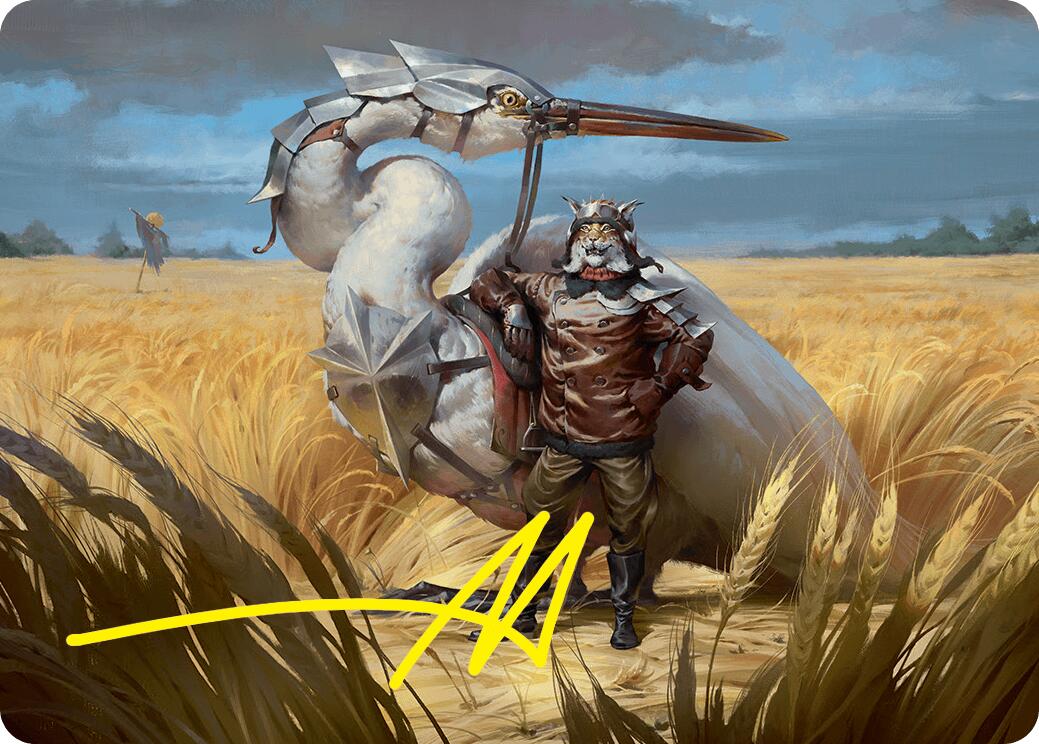 Skyknight Squire Art Card (4/54) (Gold-Stamped Signature) [Foundations Art Series] | Exor Games Bridgewater