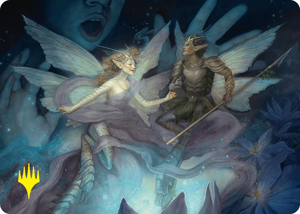 Faebloom Trick Art Card (6/54) (Gold-Stamped Signature) [Foundations Art Series] | Exor Games Bridgewater