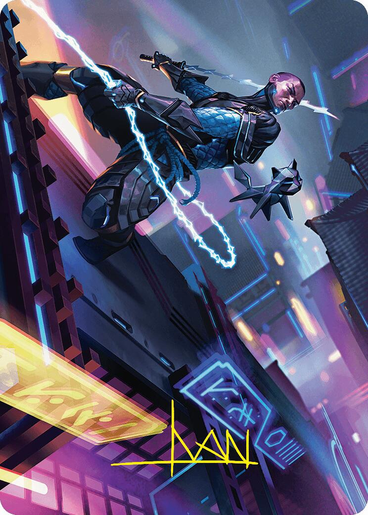 Kaito, Cunning Infiltrator Art Card (51/54) (Gold-Stamped Signature) [Foundations Art Series] | Exor Games Bridgewater