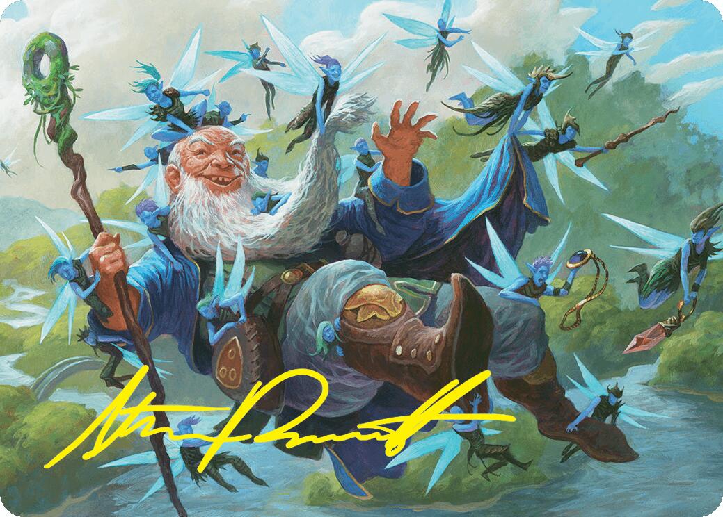 Mischievous Mystic Art Card (7/54) (Gold-Stamped Signature) [Foundations Art Series] | Exor Games Bridgewater