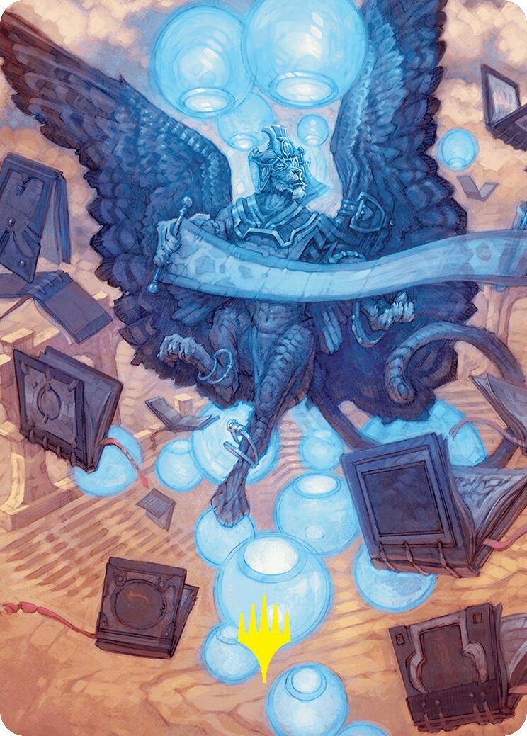 Sphinx of Forgotten Lore Art Card (33/54) (Gold-Stamped Signature) [Foundations Art Series] | Exor Games Bridgewater