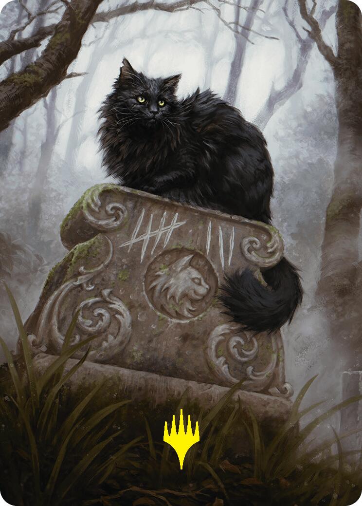 Nine-Lives Familiar 2 Art Card (36/54) (Gold-Stamped Planeswalker Symbol) [Foundations Art Series] | Exor Games Bridgewater