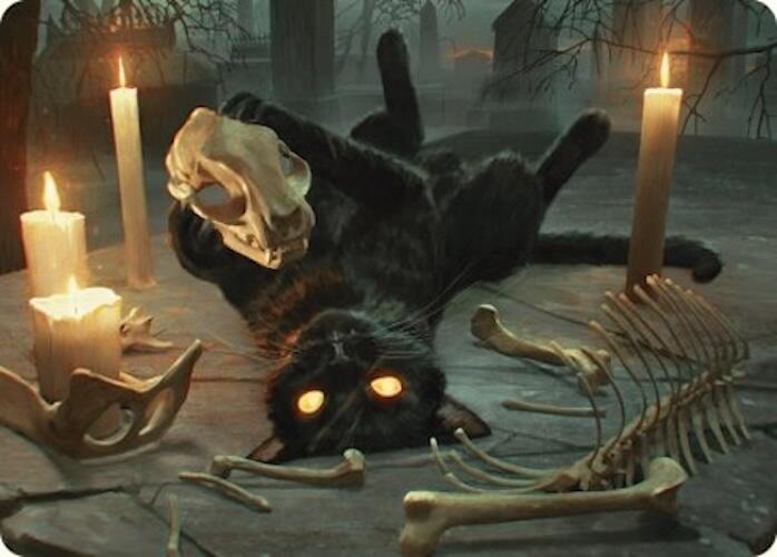 Nine-Lives Familiar Art Card (8/54) [Foundations Art Series] | Exor Games Bridgewater