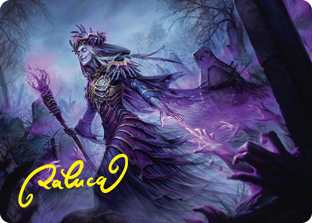 Zul Ashur, Lich Lord Art Card (10/54) (Gold-Stamped Signature) [Foundations Art Series] | Exor Games Bridgewater