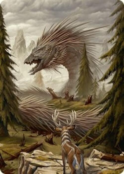 Quilled Greatwurm Art Card (44/54) [Foundations Art Series] | Exor Games Bridgewater